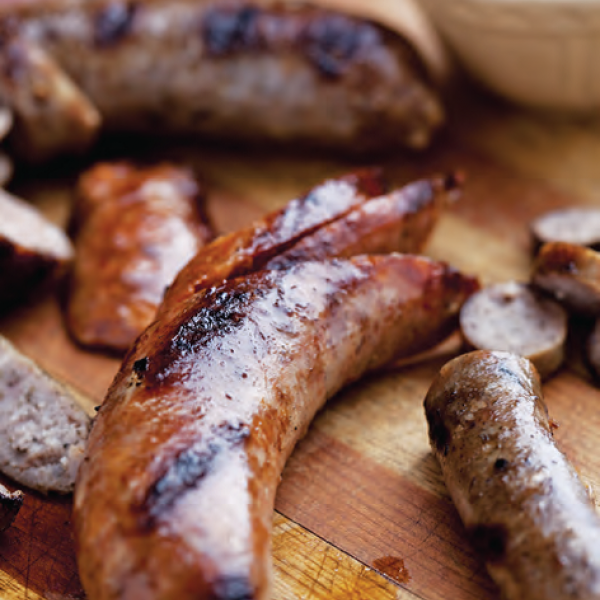 Grilled Sausages with Homemade Mustard